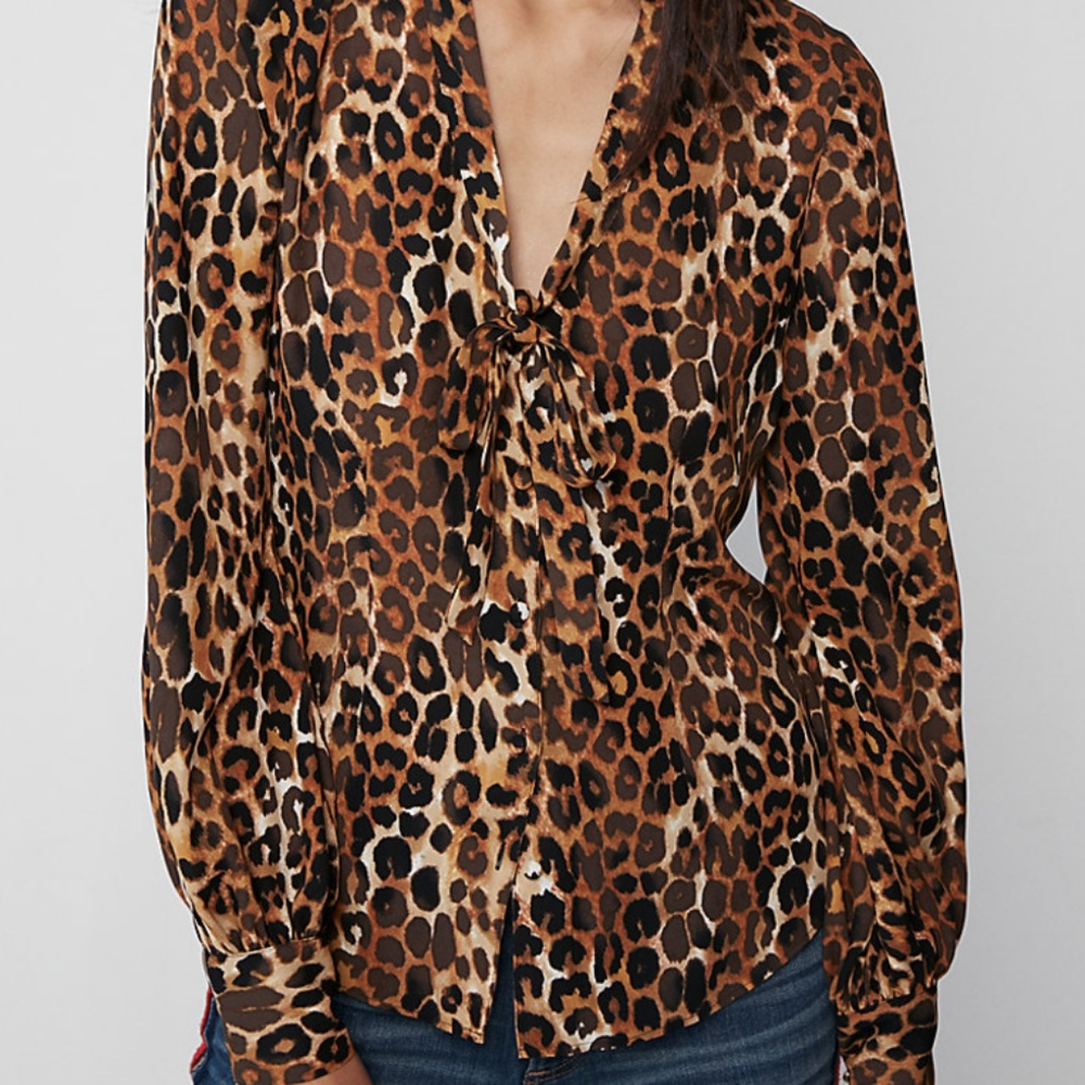 NWT Leopard print Long Sleeve Shirt